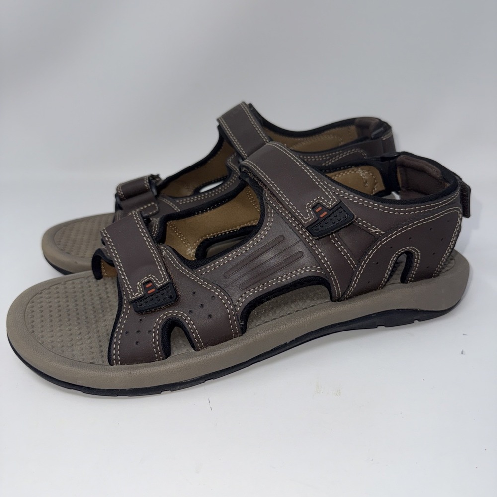 Khombu Men's Size 11 M Open Toe Sandals Noah 1399420 Brown Summer Comfort